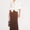 ALEIDA SKIRT  TAN BLACK