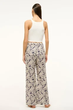 ALIZE PANT  NAVY SCALLOP BLOCK PRINT