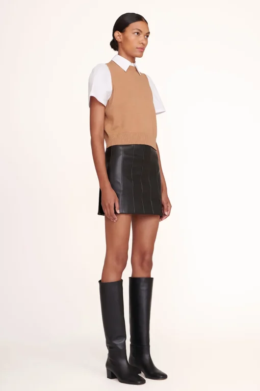 ARYA TOP  TAN WHITE