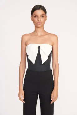 ATTICUS TOP  BLACK IVORY