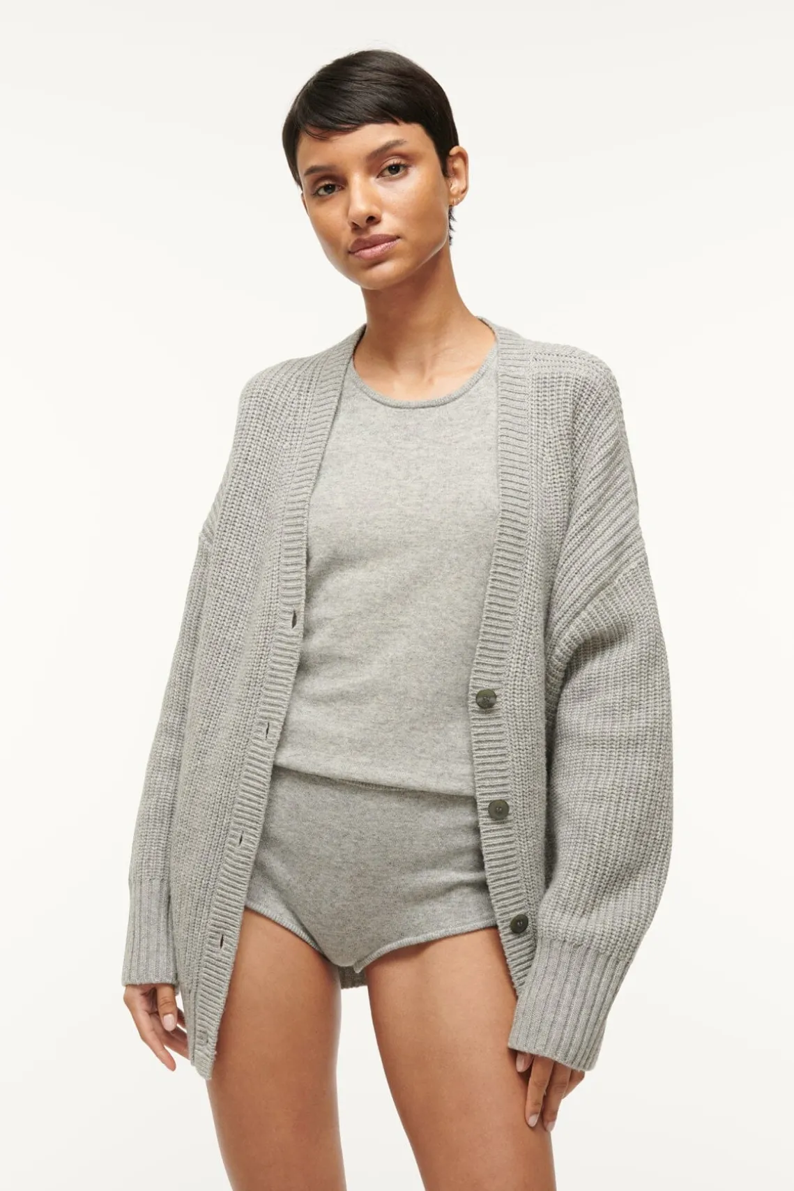 AYANA TOP HEATHER GREY