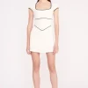 BACKSPIN DRESS  IVORY BLACK