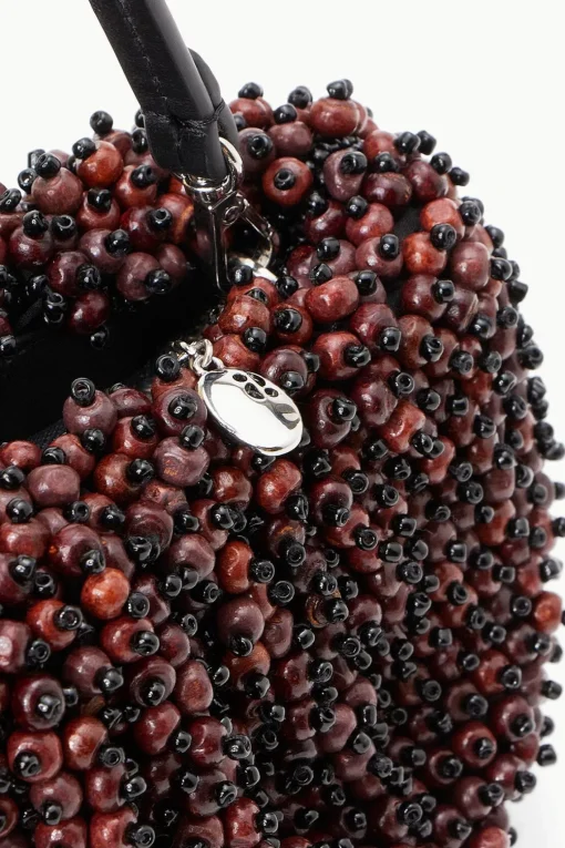 BEADED BEAN BAG  MAHOGANY BLACK