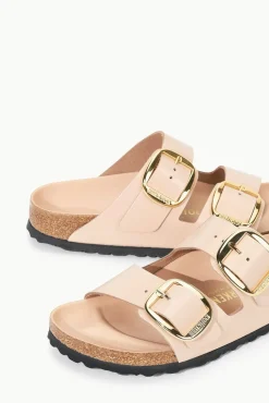 BIRKENSTOCK ARIZONA BIG BUCKLE SANDAL  HIGH SHINE NEW BEIGE