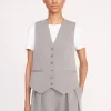 BRETT VEST  HEATHER GREY