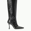 CAMI BOOT  BLACK CROC EMBOSSED