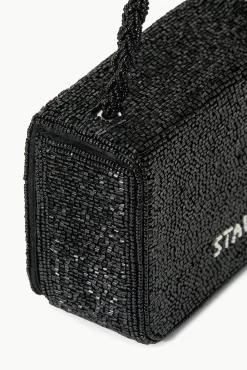 CARMEN BEADED BOX BAG  BLACK