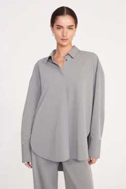 COLTON SHIRT  HEATHER GREY SUITING