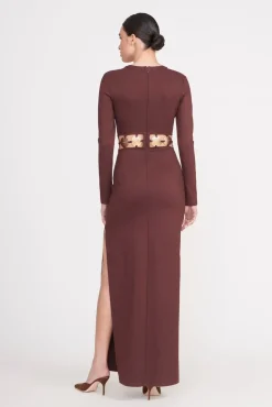 DELPHINE DRESS DARK CHOCOLATE