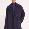 ELORA PEACOAT  NAVY