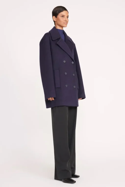 ELORA PEACOAT  NAVY