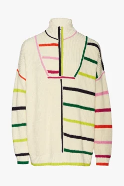 HAMPTON SWEATER  CREME RAINBOW MULTI
