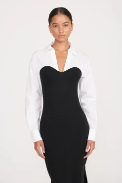 HAZEL DRESS  BLACK WHITE