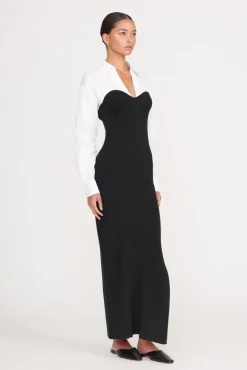 HAZEL DRESS  BLACK WHITE