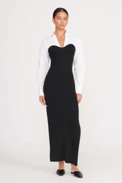 HAZEL DRESS  BLACK WHITE