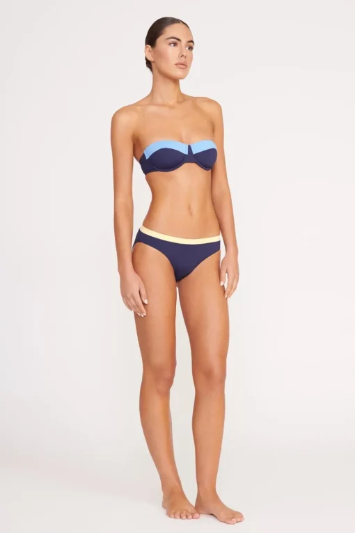 JO BALCONETTE BIKINI TOP  NAVY COLORBLOCK