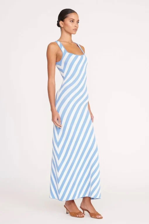 KATIE DRESS  BLUE SEASHORE STRIPE