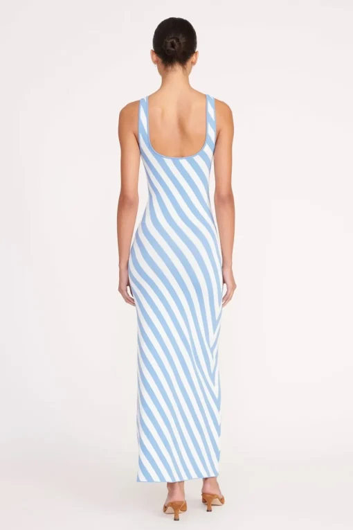 KATIE DRESS  BLUE SEASHORE STRIPE