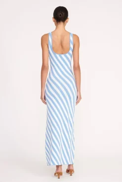 KATIE DRESS  BLUE SEASHORE STRIPE