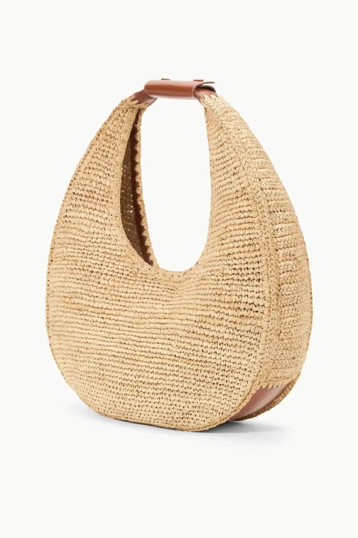 LARGE RAFFIA MOON BAG  NATURAL RAFFIA