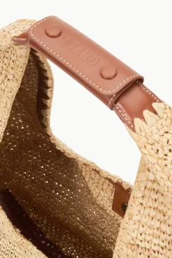 LARGE RAFFIA MOON BAG  NATURAL RAFFIA