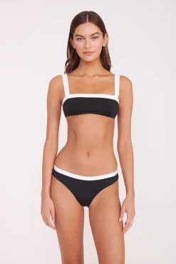 LIV BIKINI TOP  BLACK WHITE