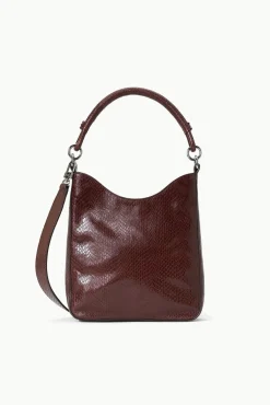 MEL BAG  MAHOGANY SNAKE EMBOSSED