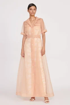 MILLIE DRESS BEIGE IVORY TOILE