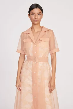 MILLIE DRESS  BEIGE IVORY TOILE