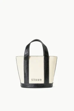 MINI ALLORA TOTE  CREAM BLACK