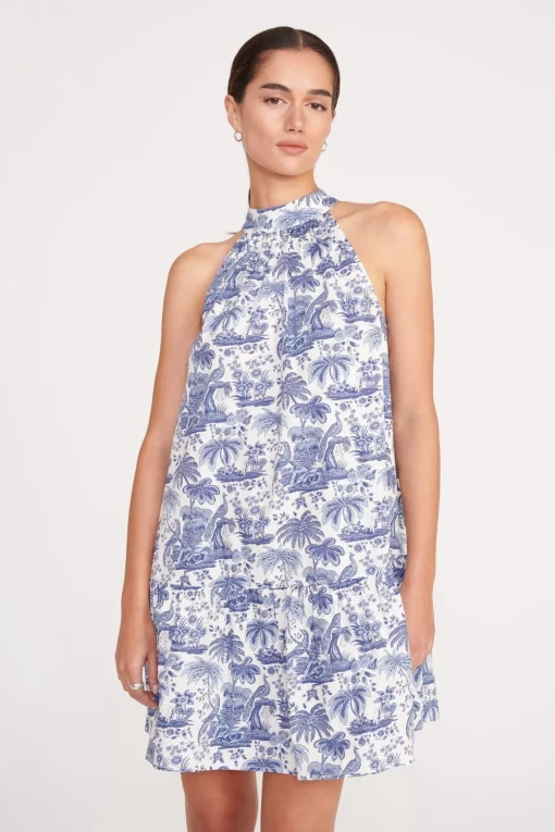 MINI MARLOWE DRESS  BLUE TOILE