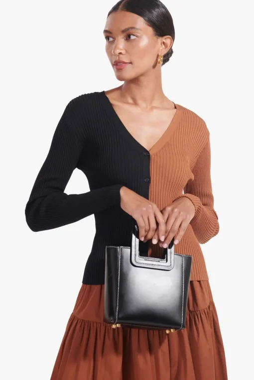 MINI SHIRLEY LEATHER BAG  BLACK