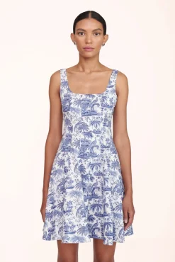 MINI WELLS DRESS  BLUE TOILE