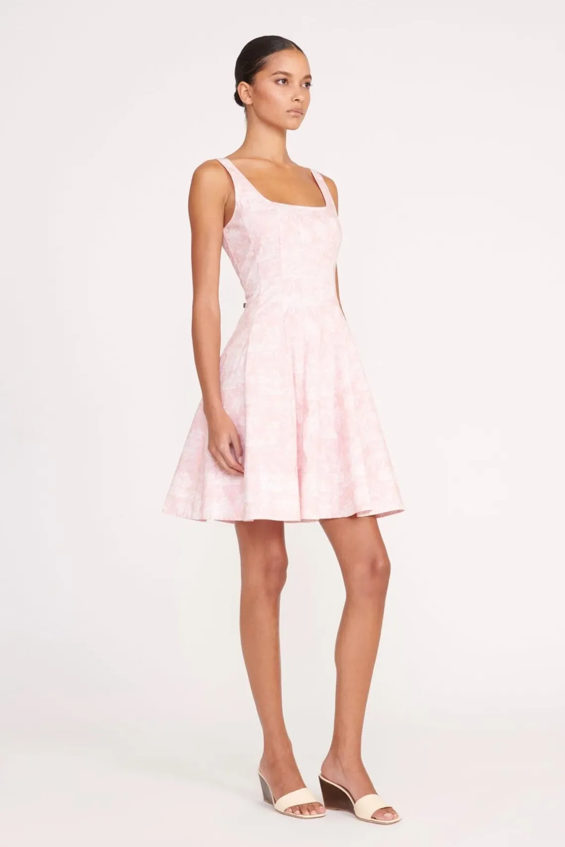 MINI WELLS DRESS CHERRY BLOSSOM IVORY TOILE