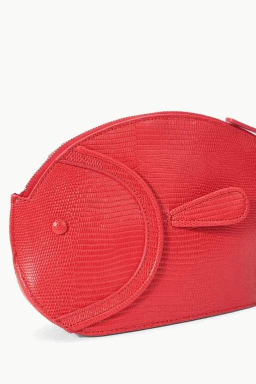 PESCE LEATHER CLUTCH  RED ROSE