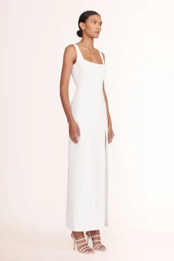 PORTRAIT DRESS  WHITE