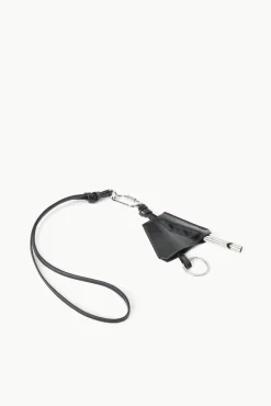 SAFETY WHISTLE KEY FOB  BLACK