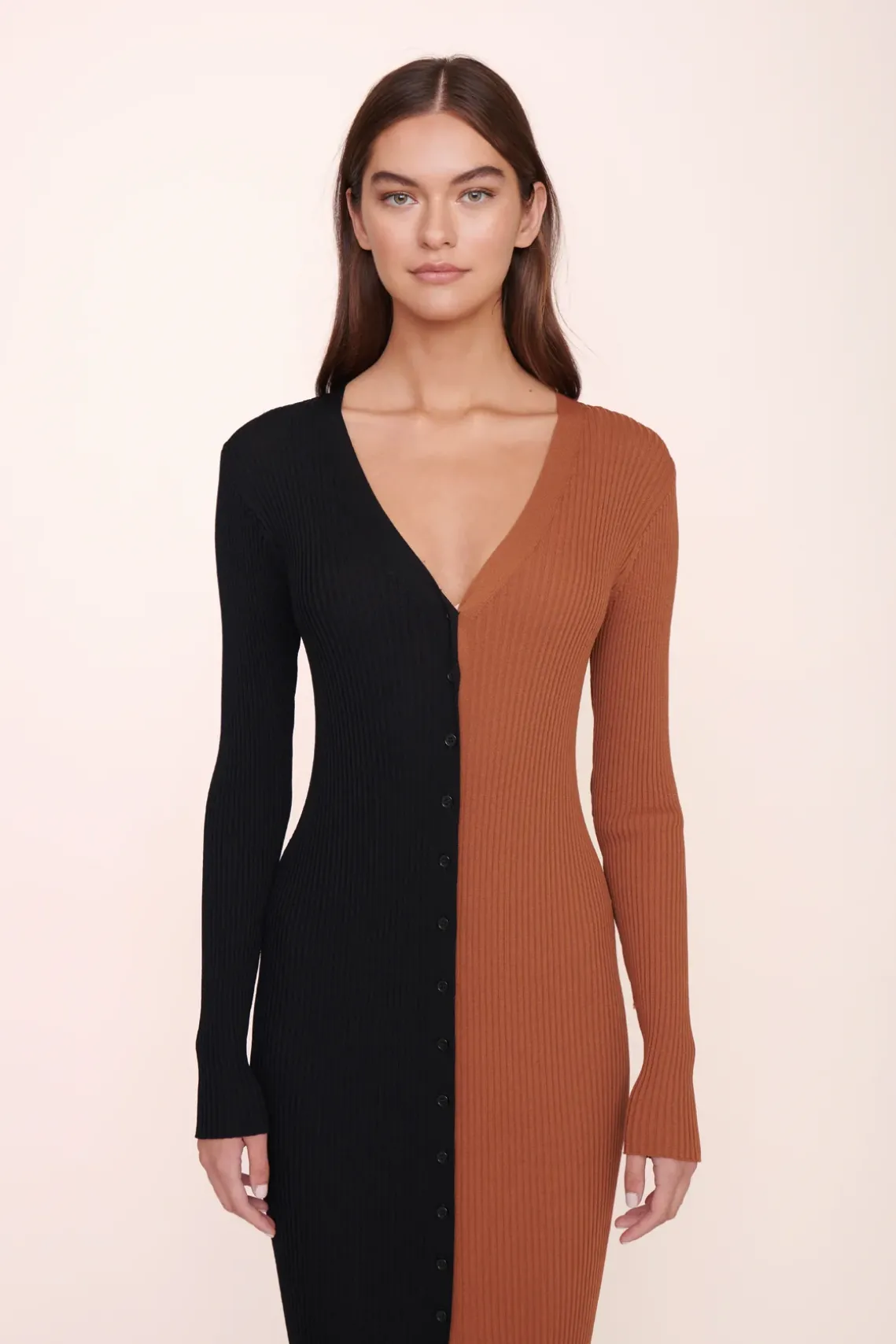 SHOKO SWEATER TAN BLACK