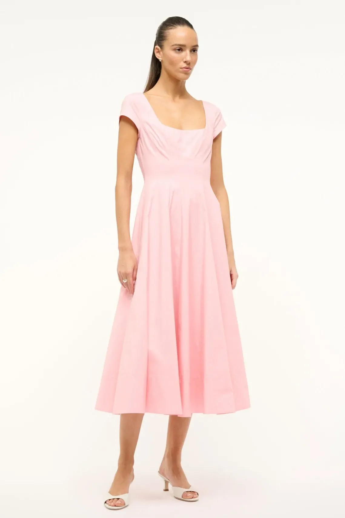 SHORT SLEEVE WELLS DRESS PEARL PINK