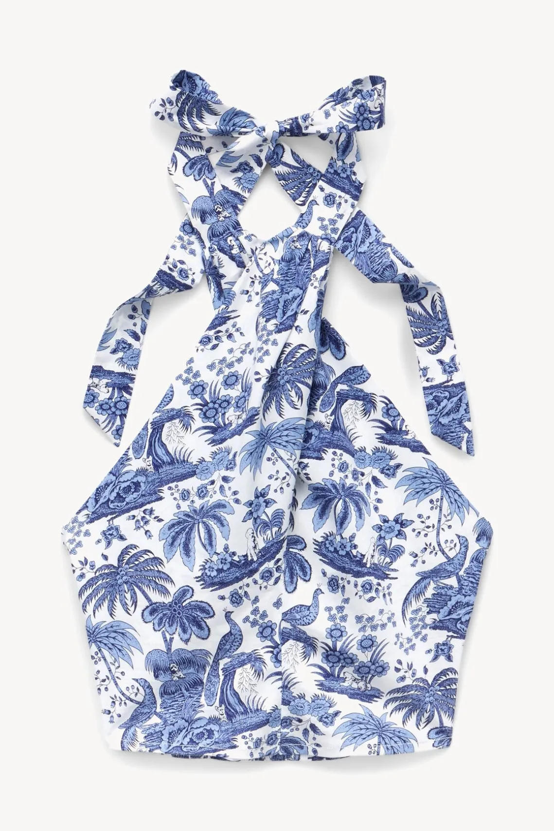 SMOCKED KAI TOP BLUE TOILE