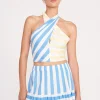 SMOCKED KAI TOP  BUTTERCUP SEASHORE STRIPE