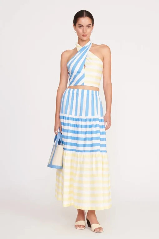SMOCKED KAI TOP  BUTTERCUP SEASHORE STRIPE