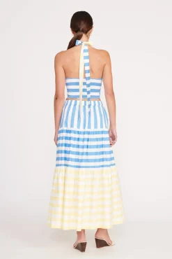 SMOCKED KAI TOP  BUTTERCUP SEASHORE STRIPE