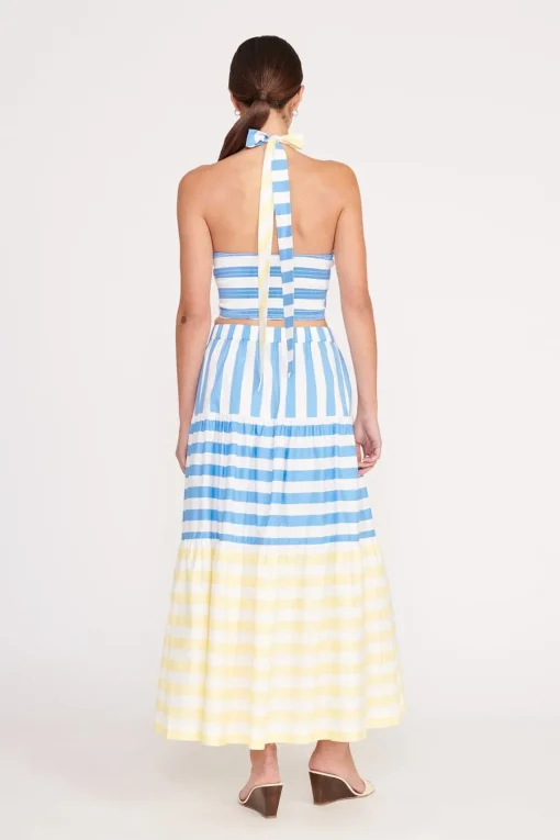 SMOCKED KAI TOP  BUTTERCUP SEASHORE STRIPE