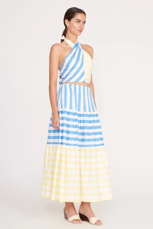 SMOCKED KAI TOP  BUTTERCUP SEASHORE STRIPE