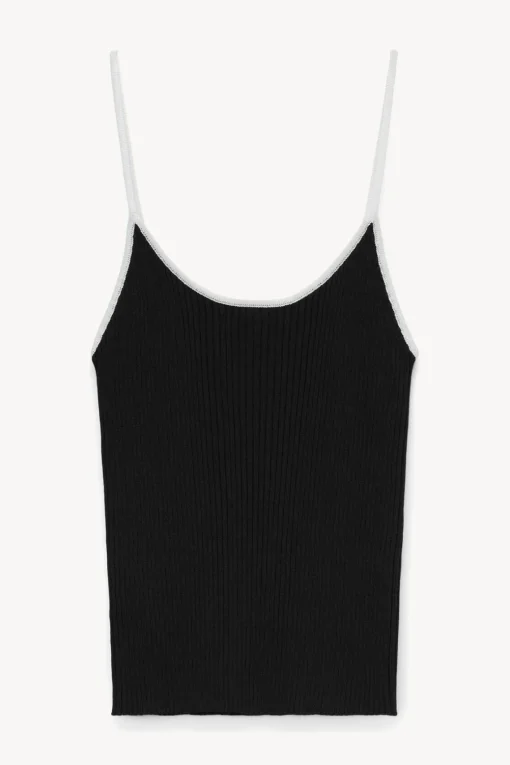 SOLEIL TOP  BLACK WHITE