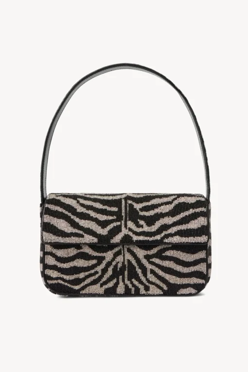 TOMMY BEADED BAG  BLACK WHITE