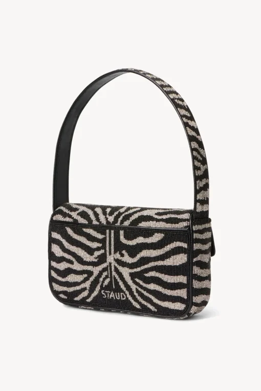 TOMMY BEADED BAG  BLACK WHITE