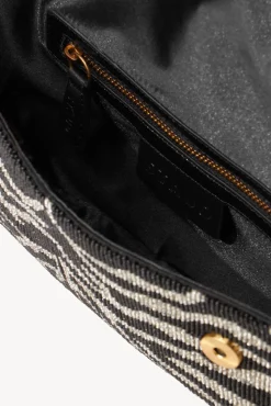 TOMMY BEADED BAG  BLACK WHITE