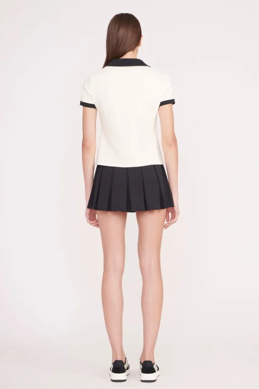 VOLLEY TOP  IVORY BLACK
